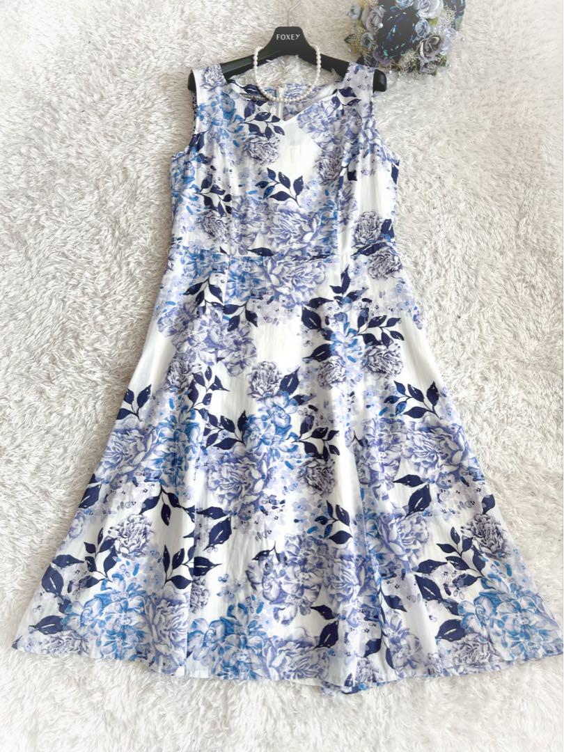 美品　ローラアシュレイ　ロングワンピース　11号　フラワー　花柄　ノースリーブ