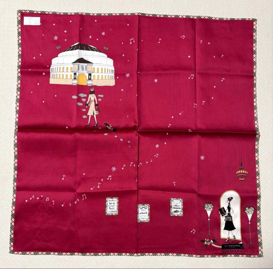 BURBERRY 刺繍 女の子 ハンカチ 2枚セット 未使用 BURBERRY 刺繍 女の子 ハンカチ 2枚セット 未使用