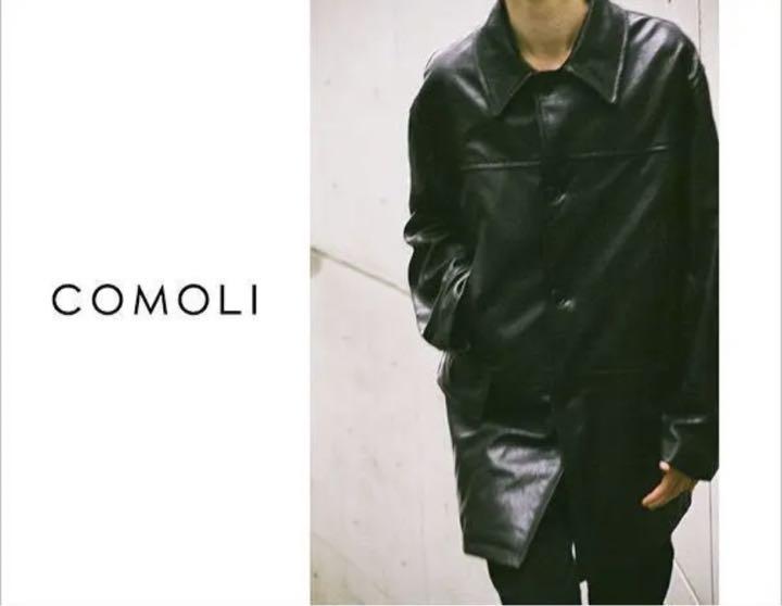 comoli コモリ レザーカーコート（COMOLI - 美品 comoli 22aw