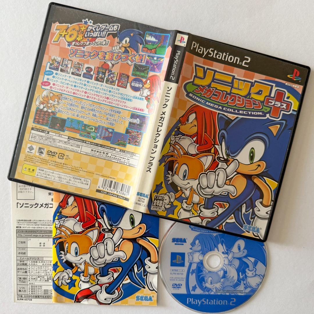 PS2 ソニックメガコレクションプラス はがきあり　プレステ Sonic