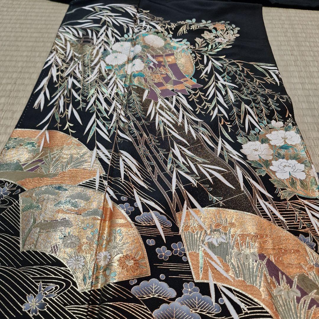 【美品】黒留袖　着物　結婚式　江戸褄