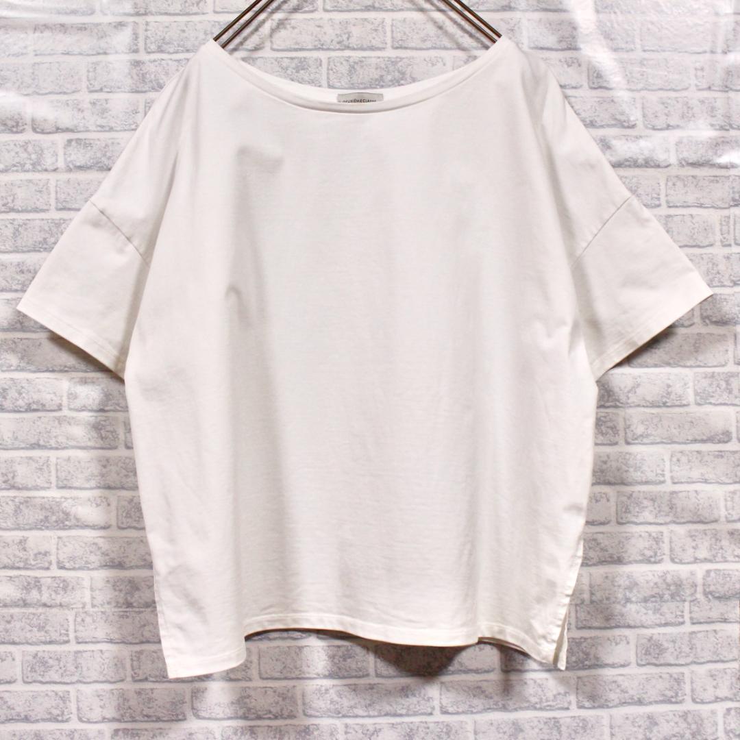 本当に信頼出来る店 プルオーバー ワイド ドゥーズィエムクラス Tシャツ Deuxieme 白 Tシャツ(半袖/袖なし)