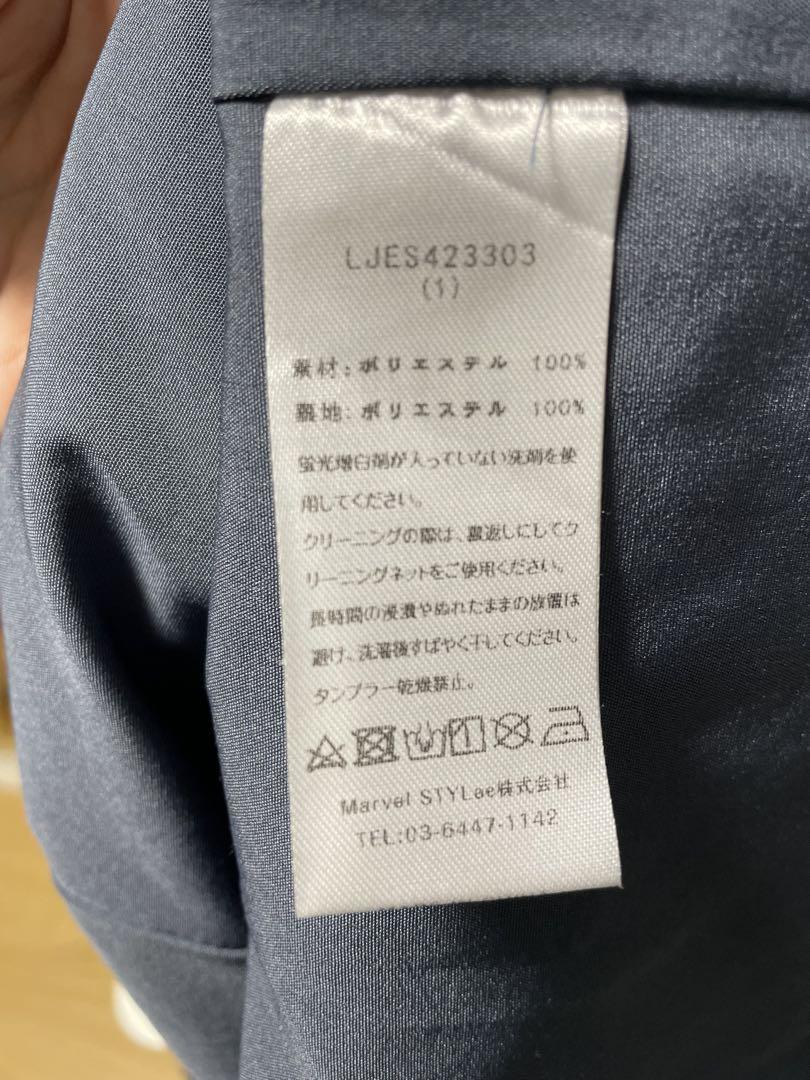 レジャ Leja 異素材スパンコール刺繍ドレス