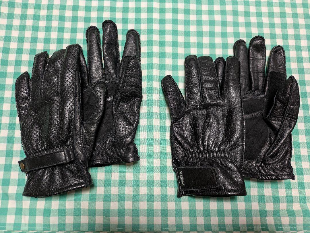 カドヤ　レザー バイク用グローブ メッシュと春秋の２セット（Ｌサイズ）