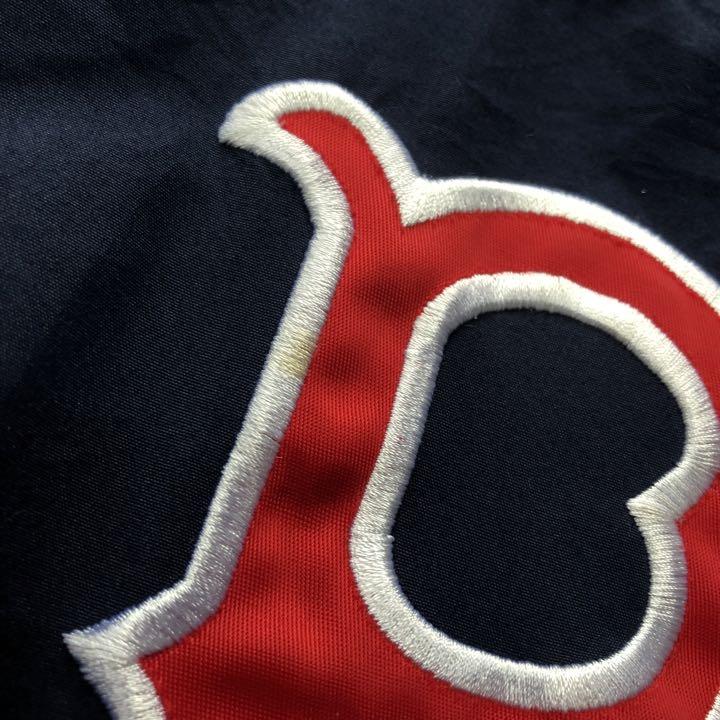 希少 古着 Nike センターロゴ Red Sox ナイロンプルオーバー