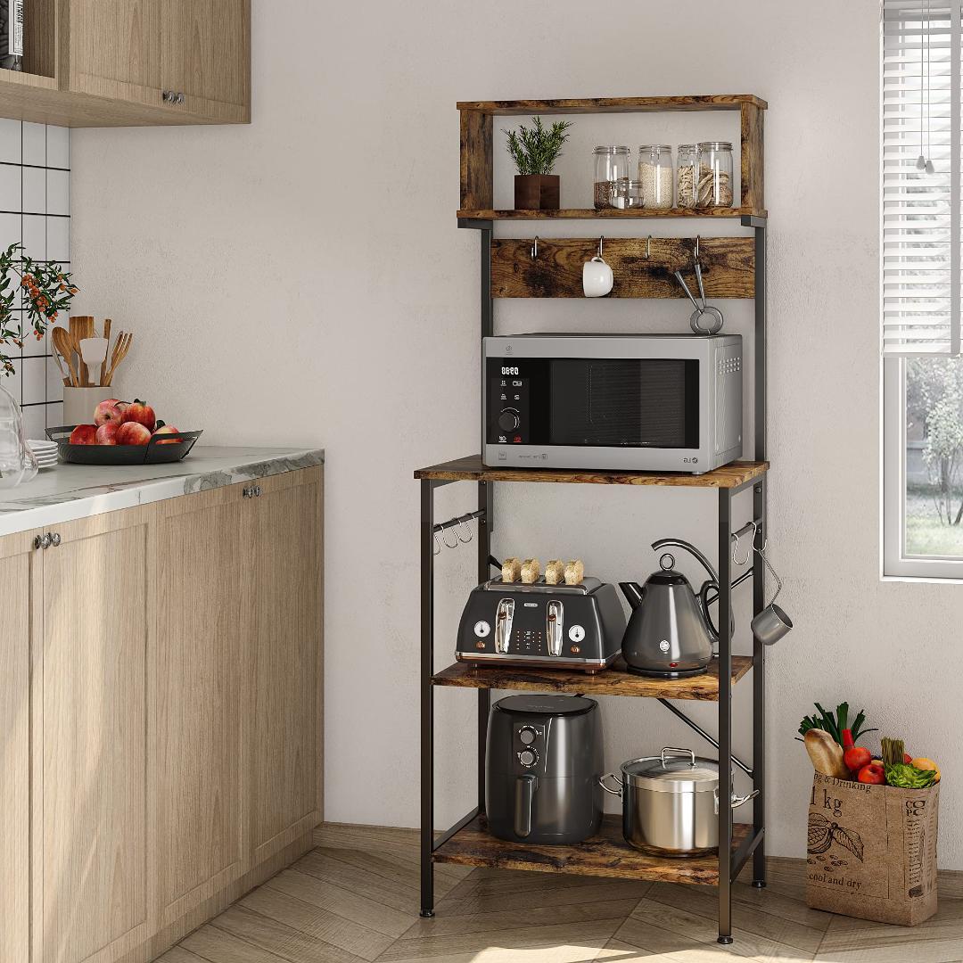 現役 キッチンラック ヴィンテージ 便利で実用的なデザイン 収納