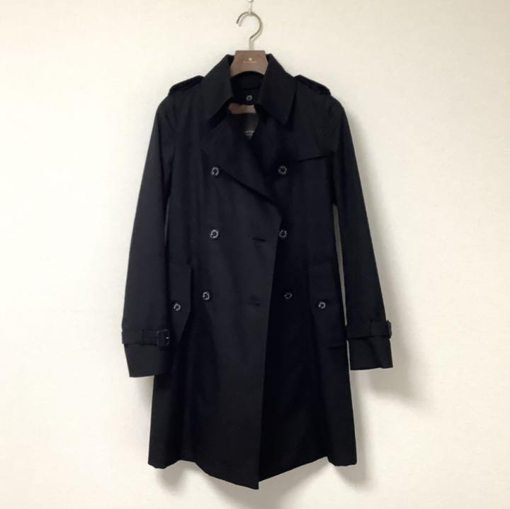 いので 美品 ブラック 黒 36 T8FdG-m70872952237 マッキントッシュ レディース トレンチコート がよくシワ