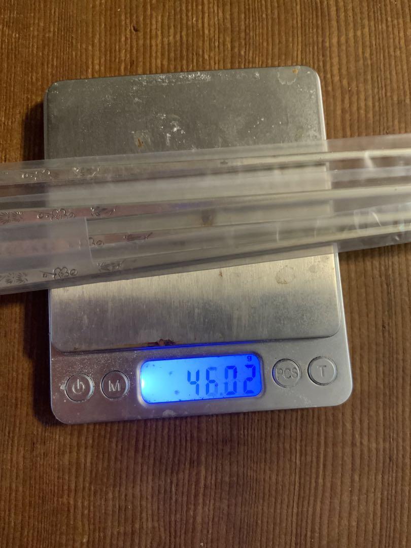 花柄純銀箸セット 木製ボックス付き