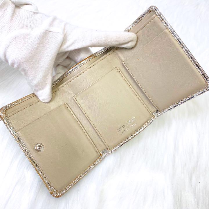 最新作安い ジミーチュウ シルバー 銀色 スタースタッズ BNKkr-m70876530281 JIMMY CHOO 三つ折り財布 格安正規店