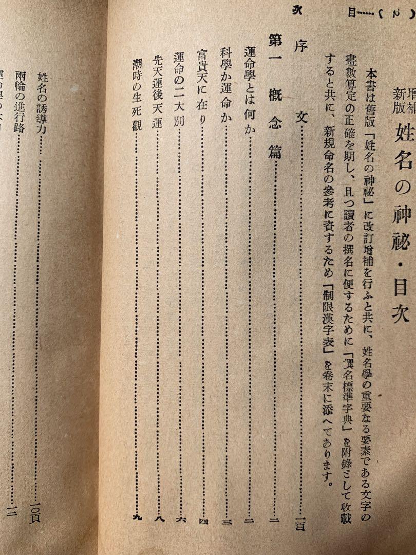 姓名の神秘　熊﨑健翁著　昭和41年発行