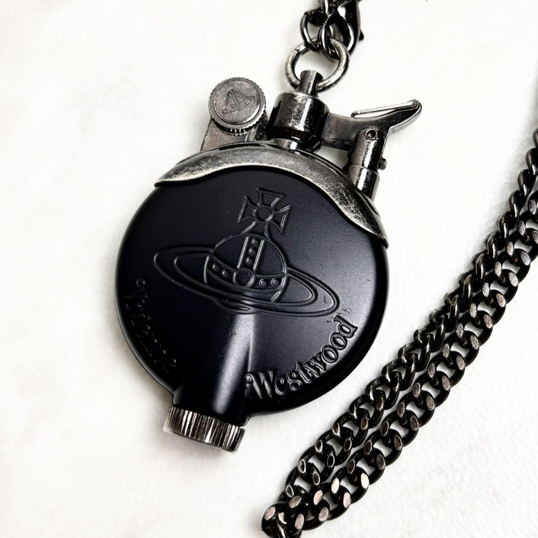 Vivienne Westwood ライターネックレス ブラック 希少】ヴィヴィアン オーブ ジッポライター ネックレス オール