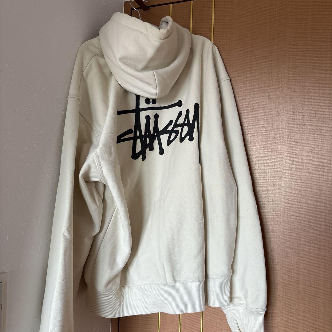 Stussy ホワイト フルジップパーカー Lサイズ stussy ジップ パーカー Lサイズ - メルカリ