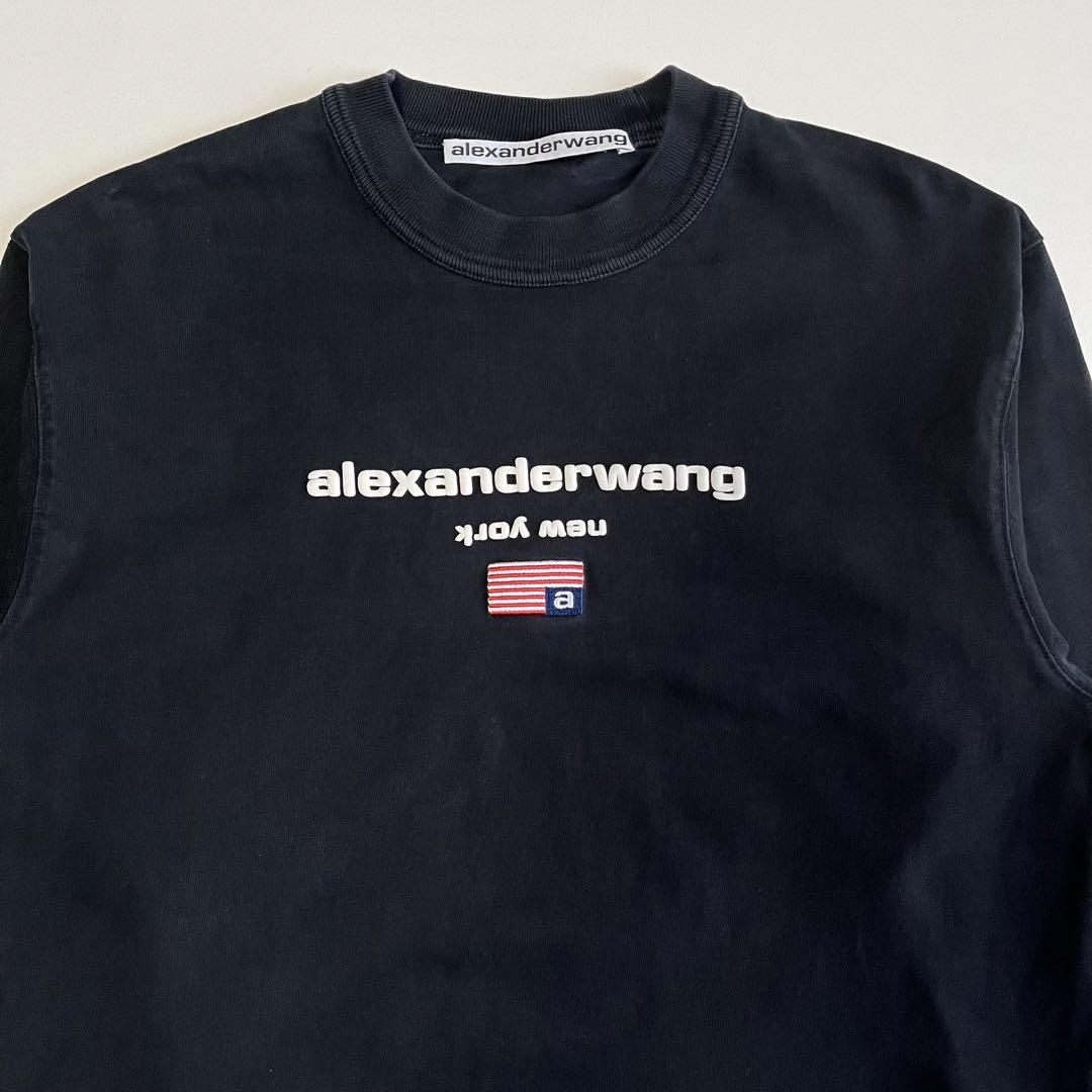 ALEXANDER WANG ロゴ ロンT ブラック
