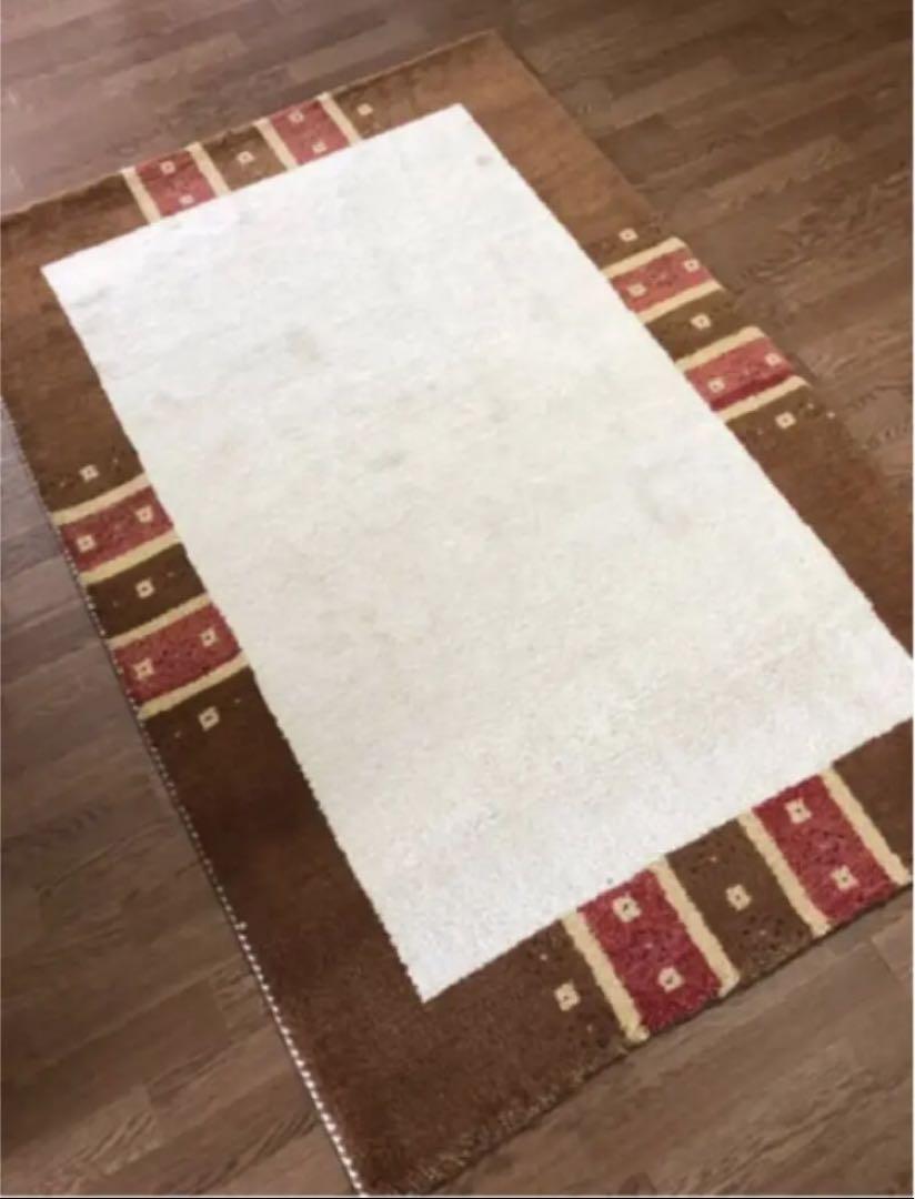 セール特価‼️】ウールギャべ手織り120×180cmセンターラグ新品未