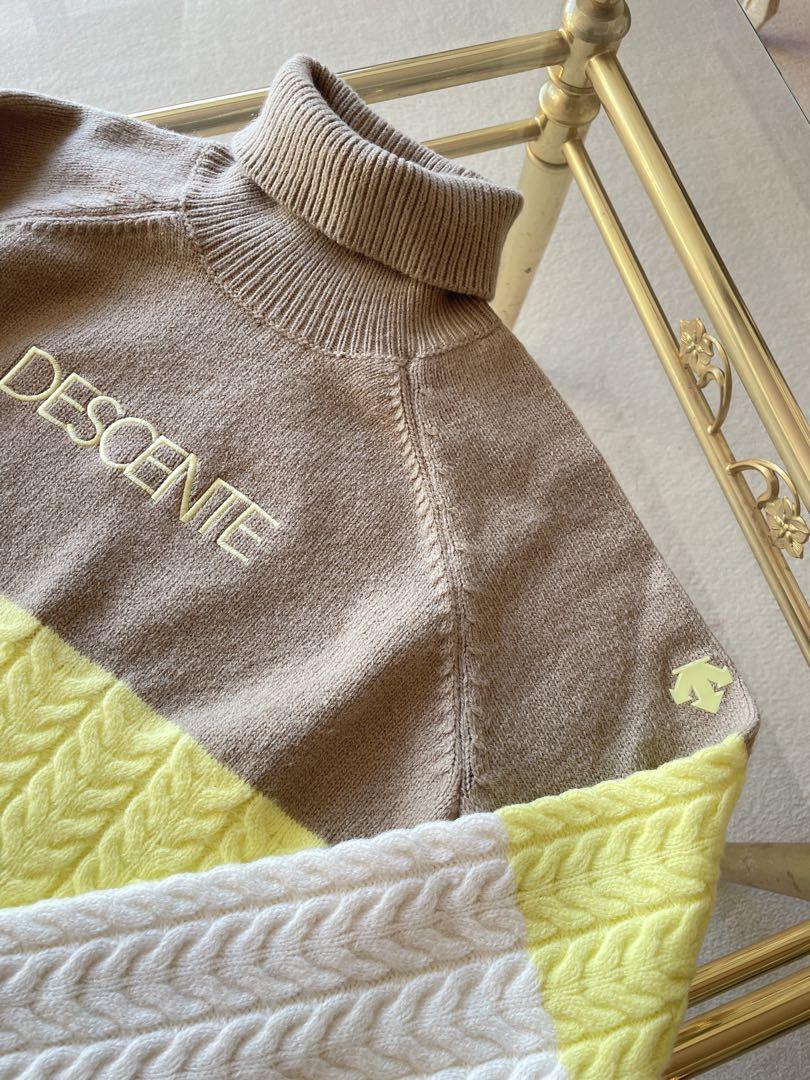 DESCENTE レディースセーター ベージュ イエロー