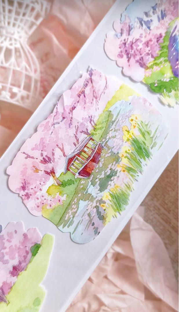 8189】海外 マステ 5m/巻売り PETマスキングテープ 桜 - メルカリ