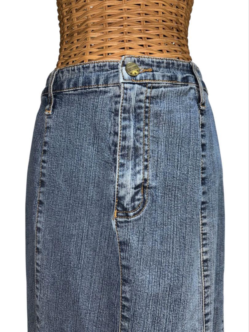 スカート denim maxi twist snail design skirt euro