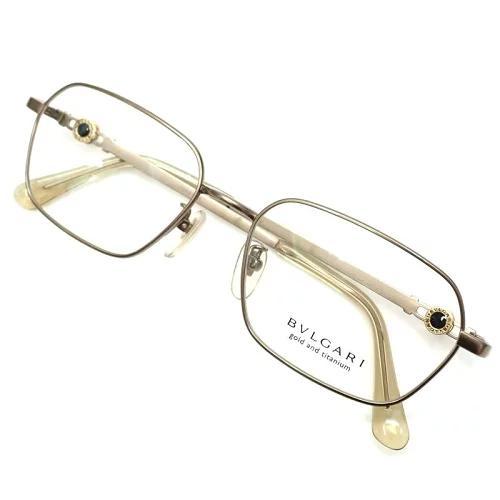 J05237 新品 BVLGARI 眼鏡 【サイズ:55□17-145】ゴールド