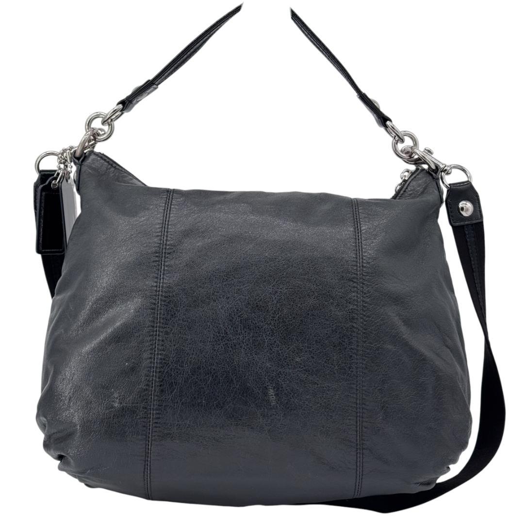 【美品】COACH poppy 2wayショルダーバッグ ブラック　14561 COACH COACHコーチバッグ POPPY ポピー 2WAY ショルダー 14561
