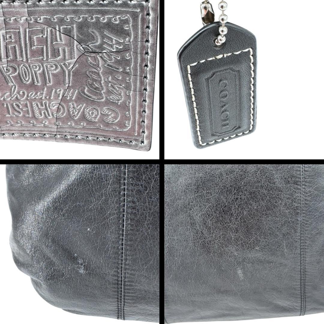 【美品】COACH poppy 2wayショルダーバッグ ブラック　14561 COACH COACHコーチバッグ POPPY ポピー 2WAY ショルダー 14561