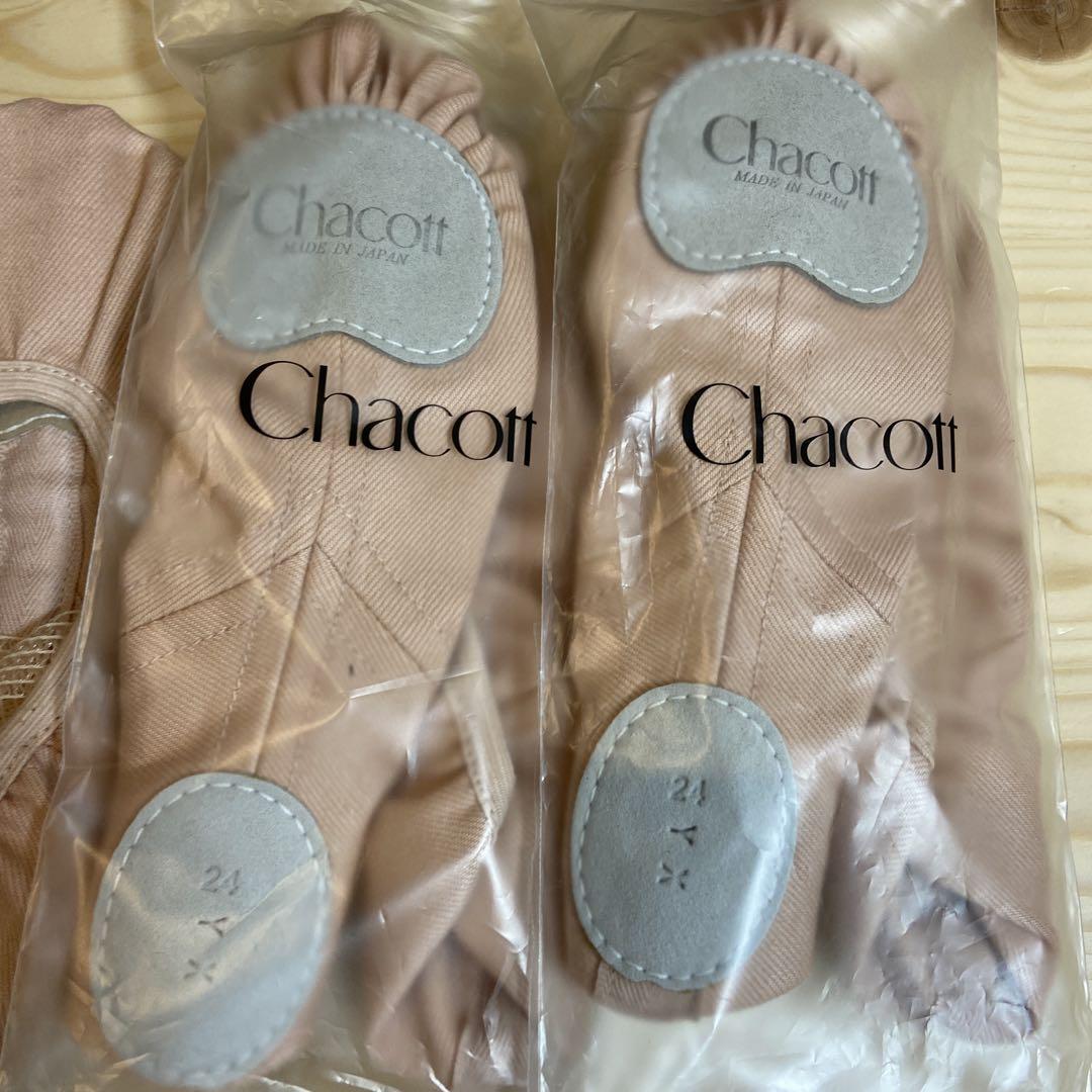 Chacott Wストレッチスプリットバレエシューズ 24cm新品未使用二足