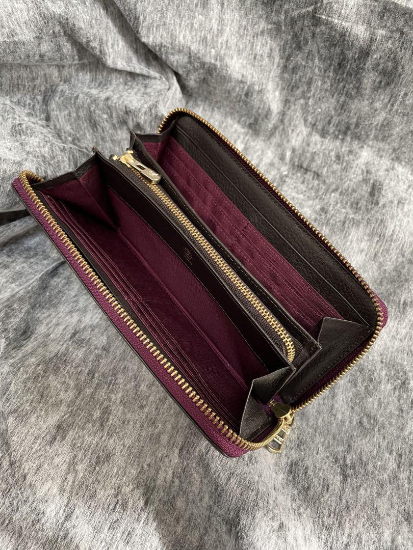 russet ラシット レザーモノグラム長財布　ラウンドファスナー　牛革