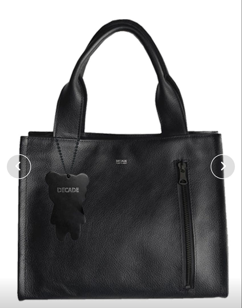 ブラックレザートートバッグ