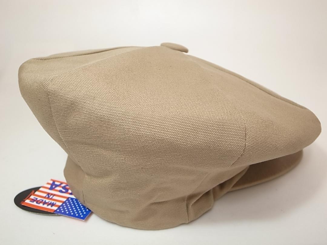 USA製ニューヨークハットCanvas Big Appleコットン大ぶりカーキ