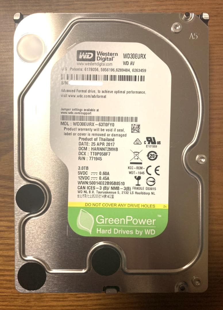 Western Digital WD30EURX （3.5インチHDD 3TB）