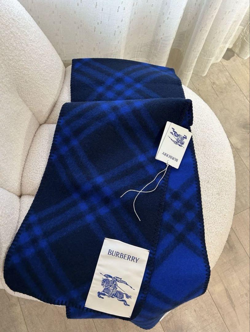 BURBERRY チェック柄ウールマフラー