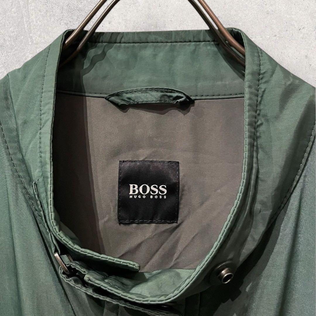 希少 HUGO BOSS ミリタリー ワーク カバーオールジャケット 緑 カーキ
