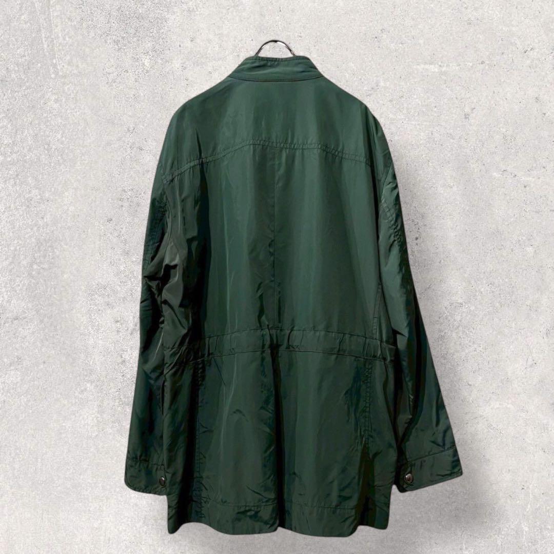 希少 HUGO BOSS ミリタリー ワーク カバーオールジャケット 緑 カーキ