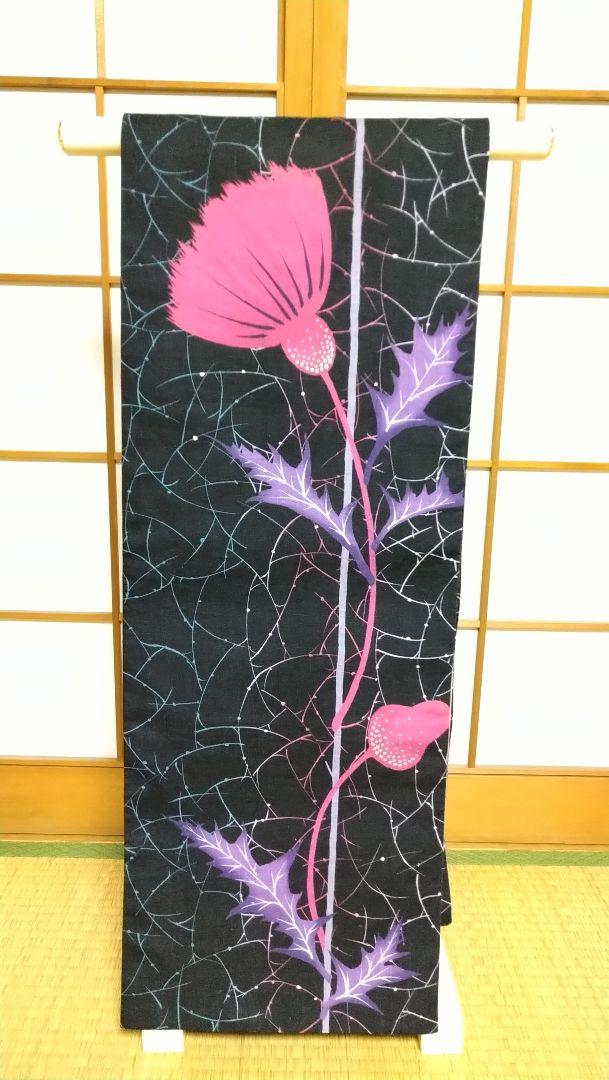 正規品質保証 夏着物や浴衣に 近江麻の京袋帯 あざみの花 浴衣 News Elegantsite Gr