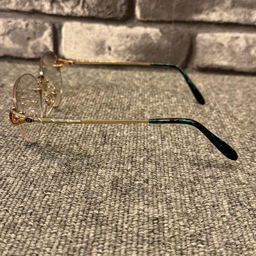 クレサンベール メガネ 金 ダイヤ ルビー