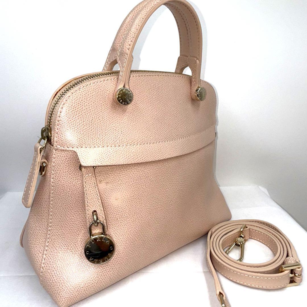 ✨良品✨Furla フルラ パイパー S 2way ショルダーバッグ ピンク