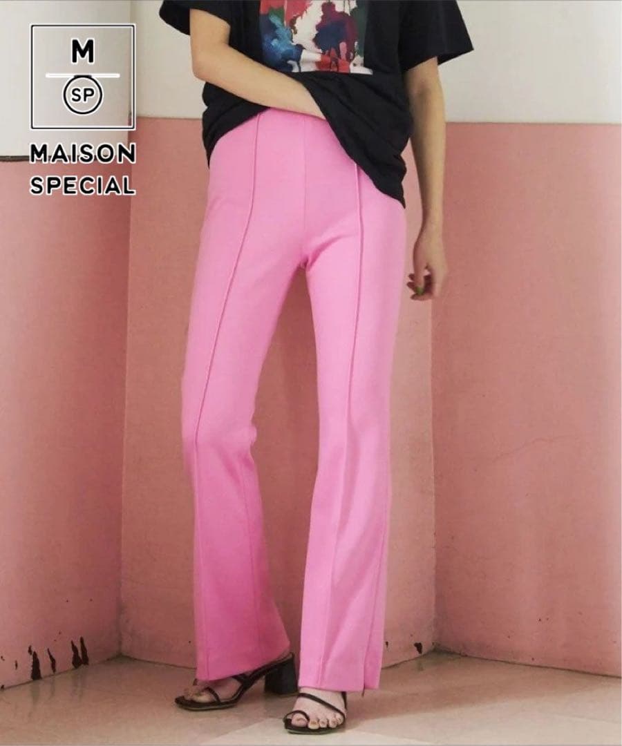 MAISON SPECIAL ジャージストレッチフレアパンツ 最大80%オフ! 30