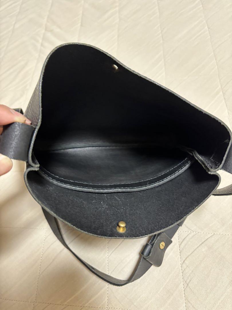 アナロジコ　横トリムバッグ S 黒