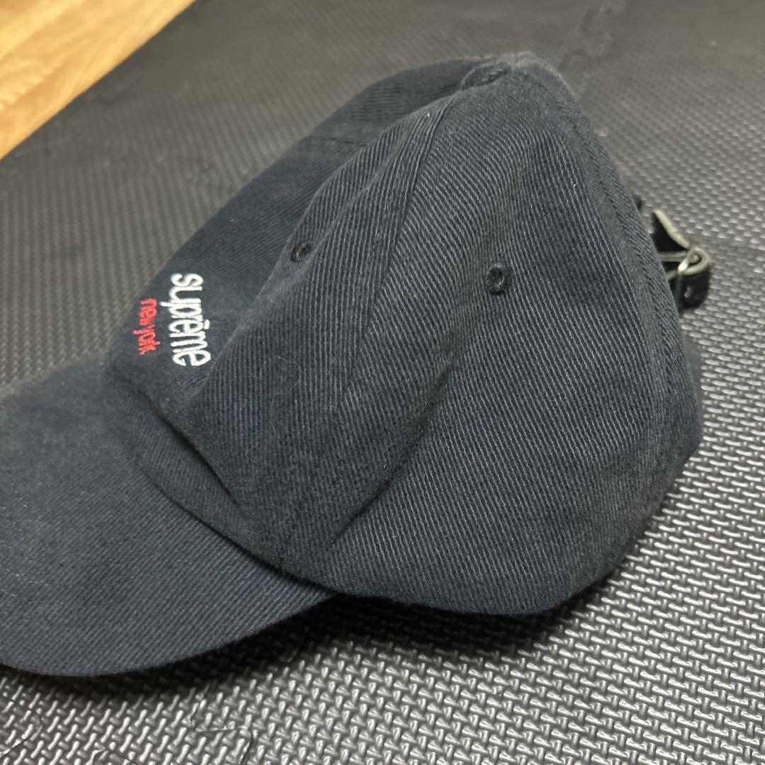 supreme 黒 キャップ