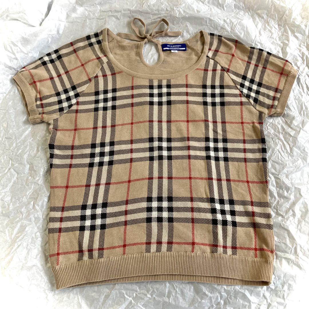 ❤*中様 ♥︎BURBERRY♥︎ノバチェック♥︎リボン付き♥︎半袖♥︎ブラウス