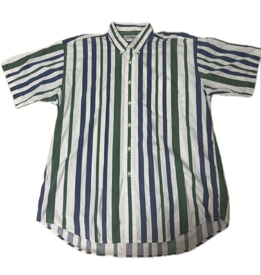 90s 香港製 エルエルビーン　LL bean BDマルチストライプ　シャツ