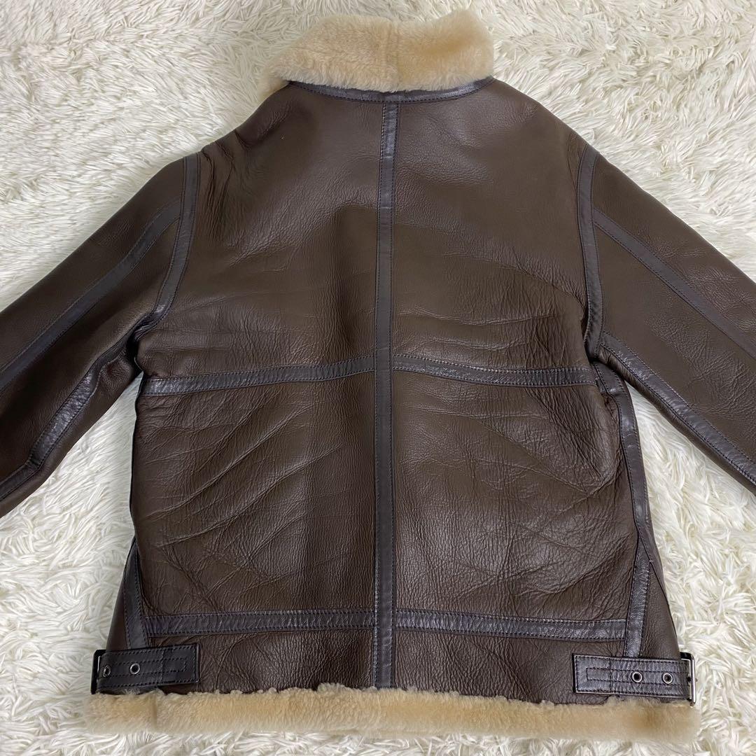 【美品】Haruf ハルフ　B-3 フライトジャケット　リアルムートン　L