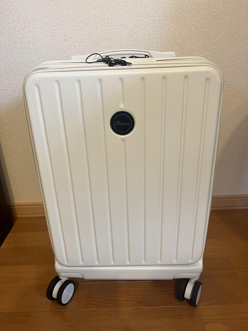 23日までお値下げ！【新品未使用】白 スーツケース フロントオープン Sサイズ