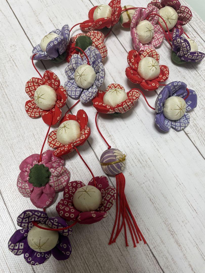 美品✨ちりめん細工花飾り