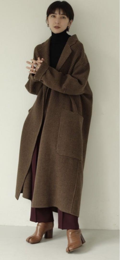 高品質 todayful♡ チェックオーバーコート ロングコート - www.drug