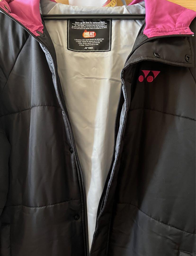 YONEX ロングコート ブラック/ピンク