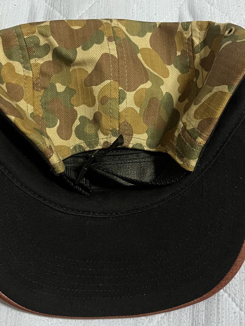 美品 Supreme Camo Leather Camp Cap