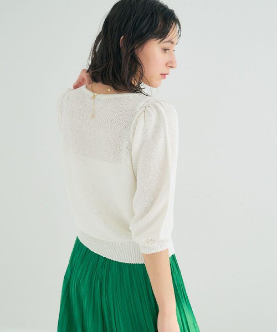 ANAYI 和紙かのこパフスリーブプルオーバー 38