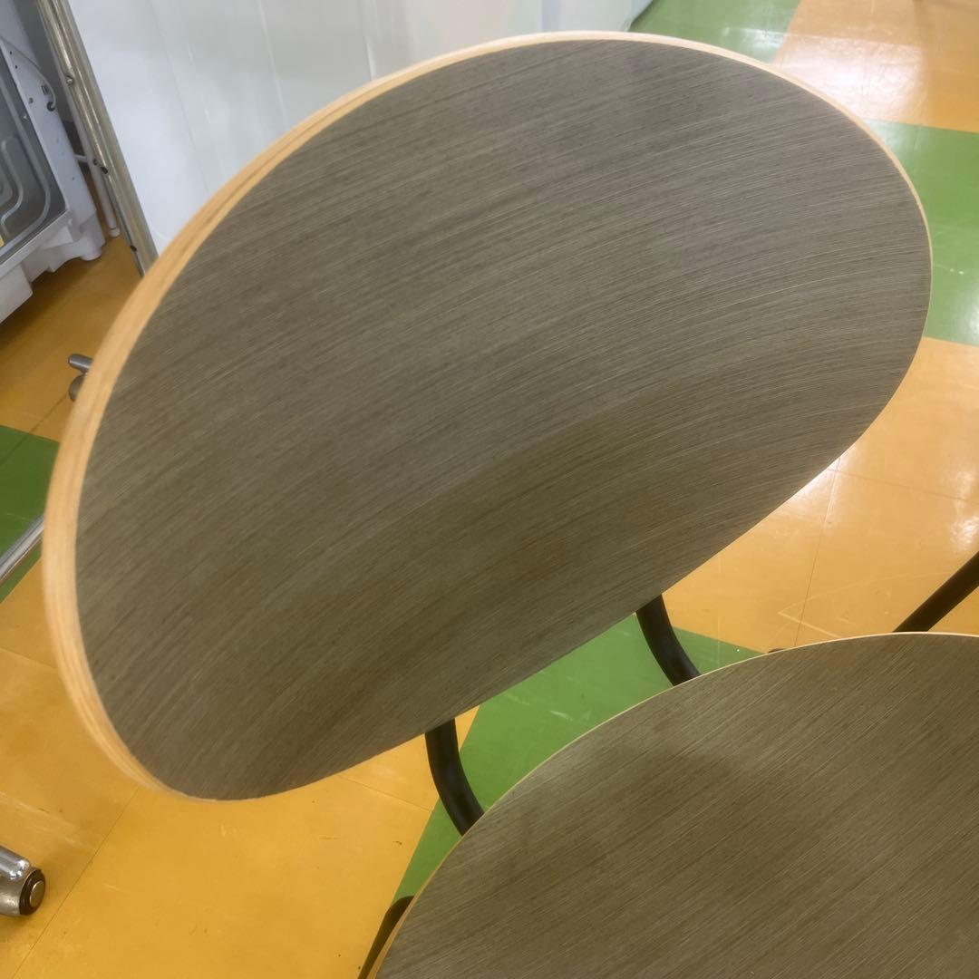 木目調 2脚セットやや傷や汚れあり