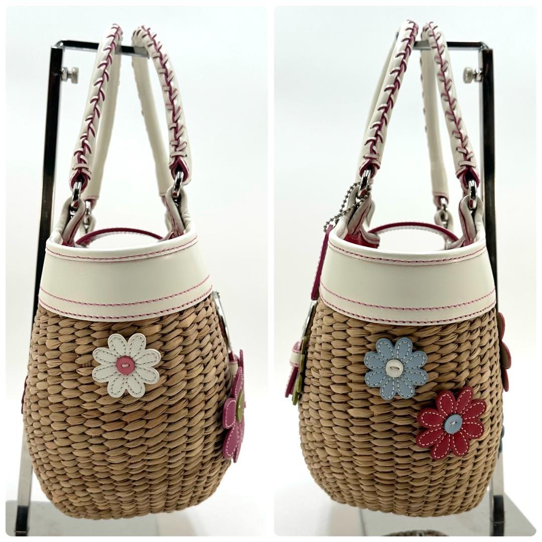 COACH コーチ カゴバッグ　フラワー COACH コーチ ソーホー かごバッグ フラワーモチーフ 内側