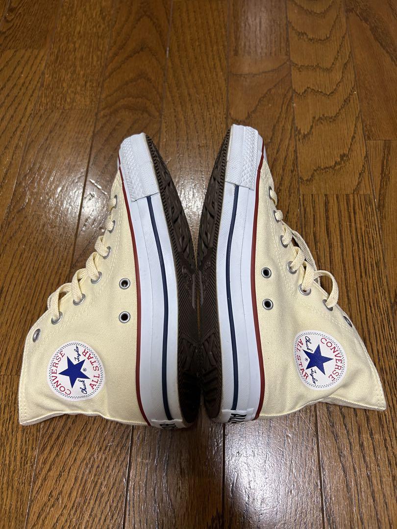 極美品　コンバース　オールスター　23.5センチ　ホワイト　天然皮革 極美品 コンバース オールスター ハイカット 23.5cm - メルカリ